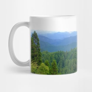 Japan Mountain Forest Ryokan View Mug